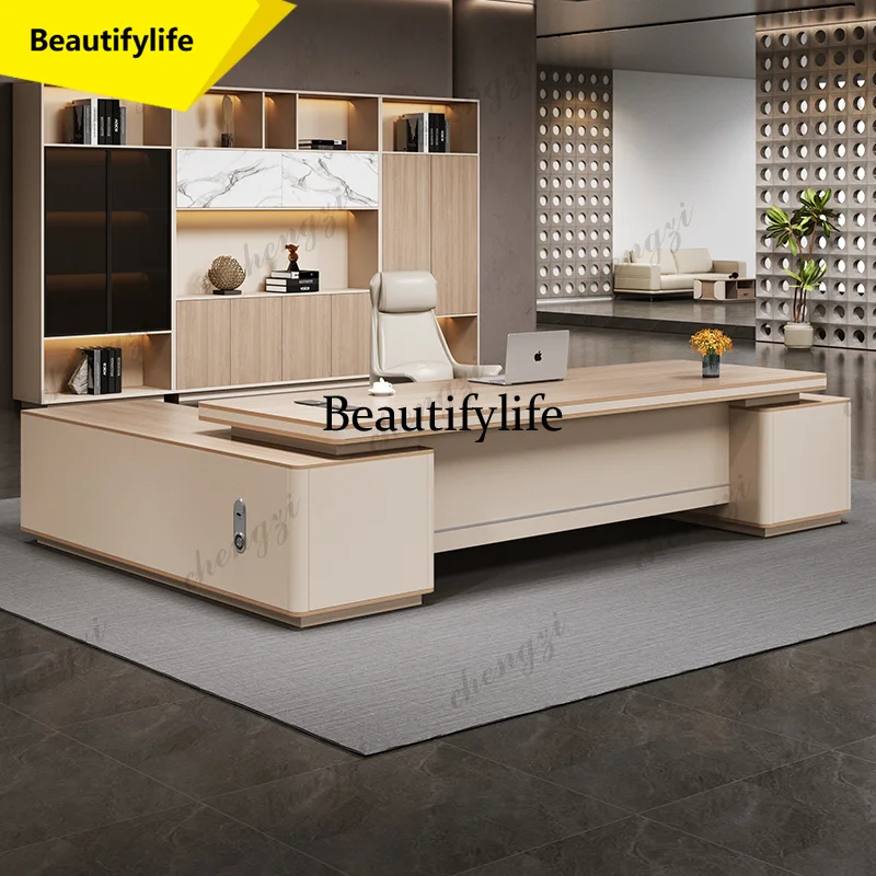 M9344 Cheap Strong Executive Desk Storage Asthetic Modern Drawers Executive Desk Luxury Large Mesa De Escritorio