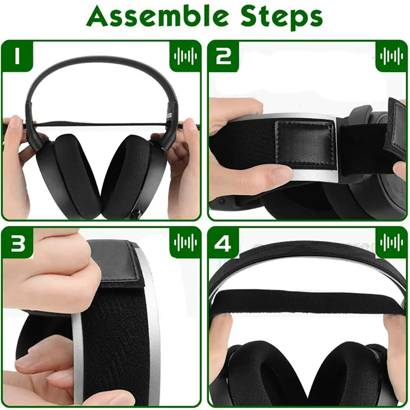 B27B 2X 교체용 헤드밴드 헤드폰 벨루어 탄성 헤드밴드 스틸시리즈 아르티스 7용 상단 패드 쿠션