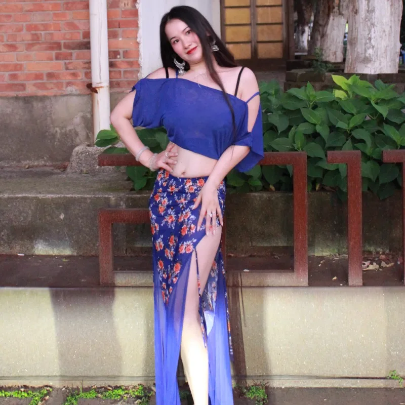 

Customized Belly Dance Costumes Blue Performance Set Dress Sexy Plus Team Performance Competition Dress Exotic Aliexpress India