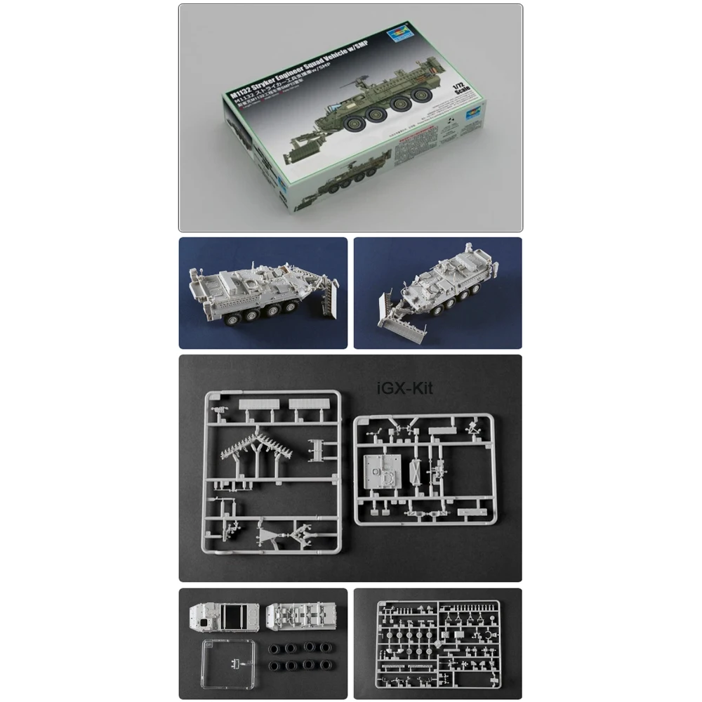 Trumpeter 07427 1:72 Scale US M1132 Stryker Engineer Squad Vehicle w/SMP Car Plastic Hobby Building Craft  Assembly Model Kit