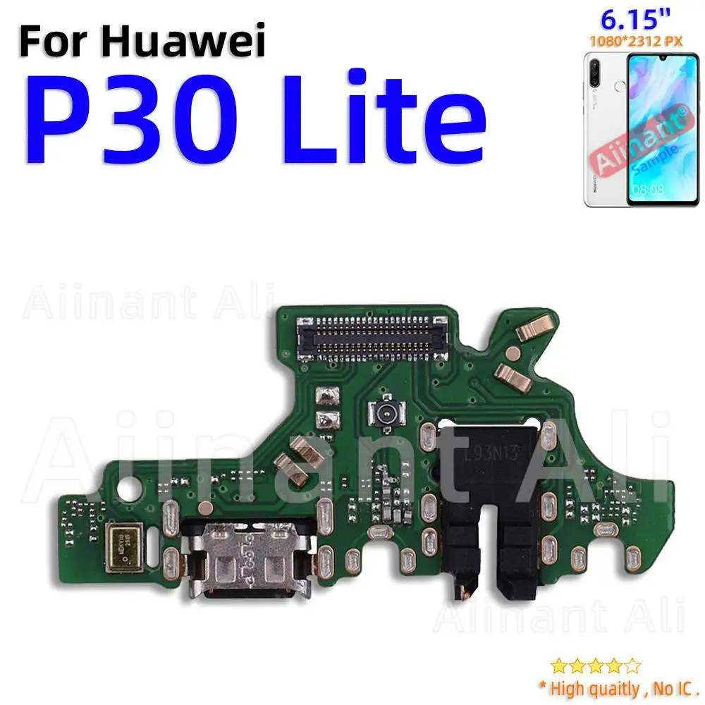 AiinAnt USB Fast Charger Dock Connector Charging Mic Board Flex Cable For Huawei P20 P30 Lite Plus Pro 2017 2018 Phone Parts