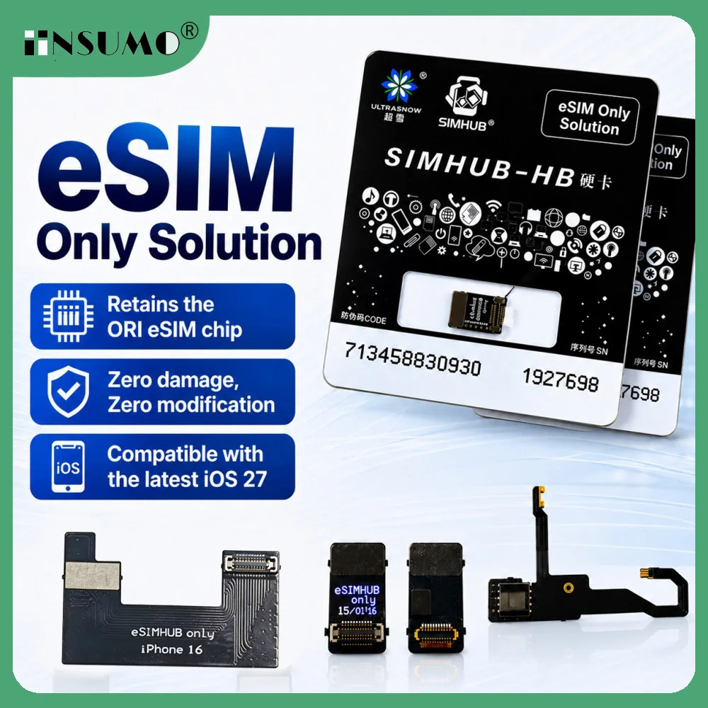 US Version eSIM Unlocking Solution for iPhone 17 Pro Max 16Plus 15Plus No CNC Machine No Physical SIM Required Support iOS 27