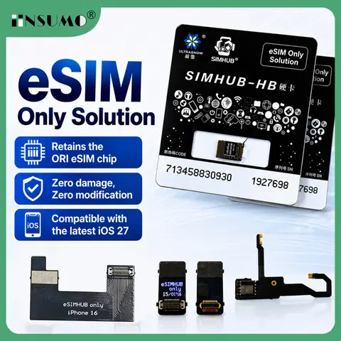 US Version eSIM Unlocking Solution for iPhone 17 Pro Max 16Plus 15Plus No CNC Machine No Physical SIM Required Support iOS 27
