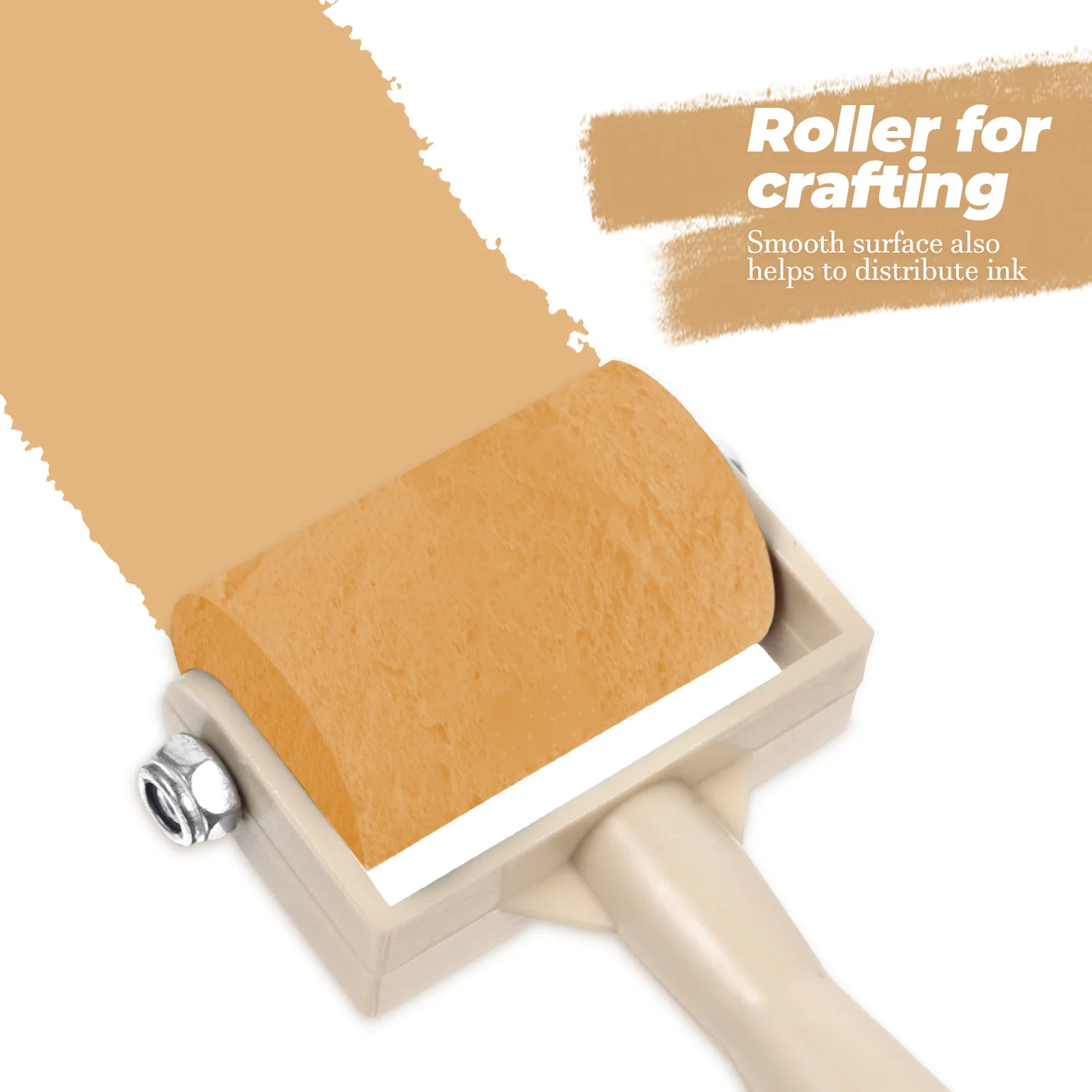 

Printmaking Roller 5 Pcs Rubber Plastic Stamping Tool for Art Painting Ink Application Crafting Roller