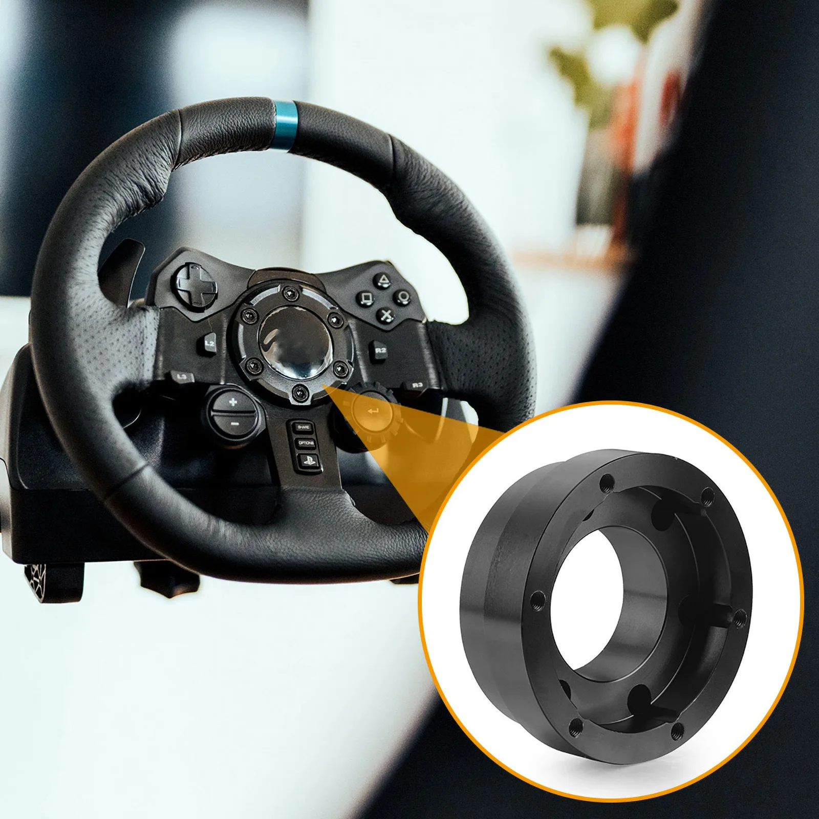 

Replacement Car Accessories 70mm Modified Racing Game Steering Wheel Base Adapter Pad Black For Logitech G29 G920 G923 Wholesale