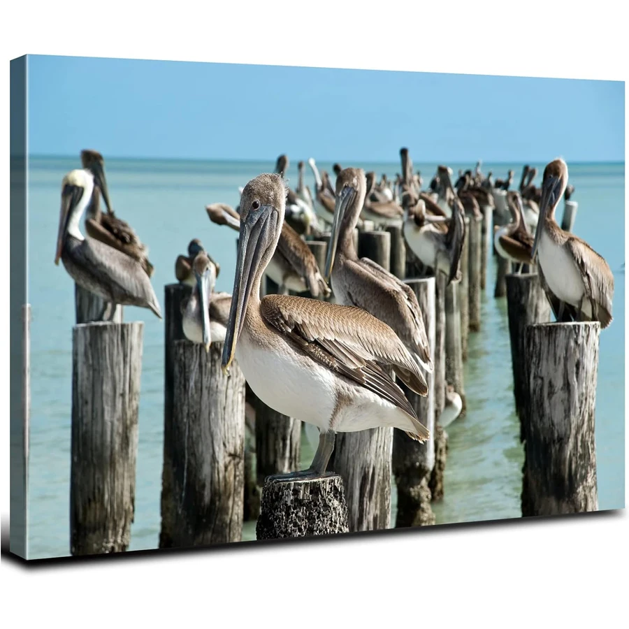 Coastal Pelicans Art 5D diamond mosaic full drill Beach Bird diamond painting cross stitch handmade Wall Picture Wildlife decor