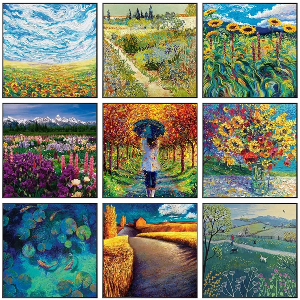 5D Diy Diamond Painting Famous Van Gogh Full Rhinestones Embroidery Mosaic Art Cross Stitch Kits Home Decor New Arrivals 2023