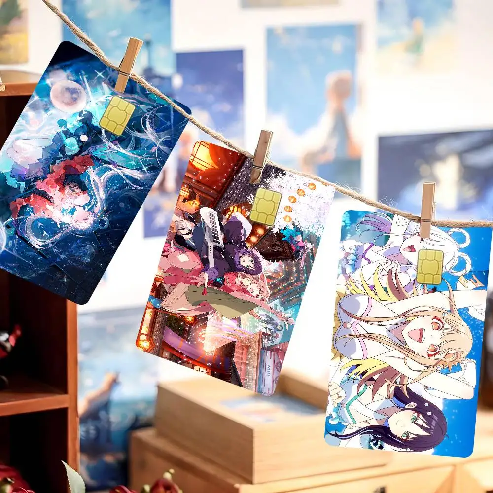Anime Cosmic Princess Kaguya Credit Card Skin Stickers No Adhesive Residue Water Proof for VISA Credit Card Subway Access Card