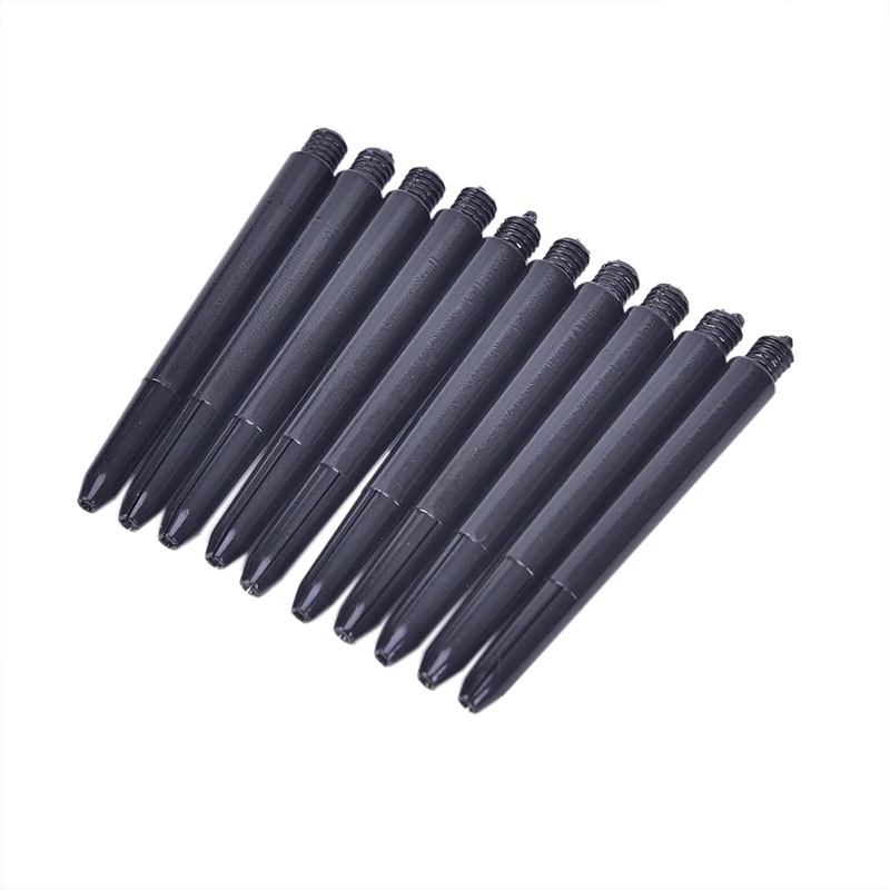 Black 50pcs/lot Nylon Dart Shafts 2BA 48mm Screw Thread Plastic Dart Stems Darts