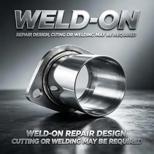 

3 Inch T304 Stainless Steel Universal Exhaust Flange Adapter With Two Bolt Holes For Header Collector Replacement