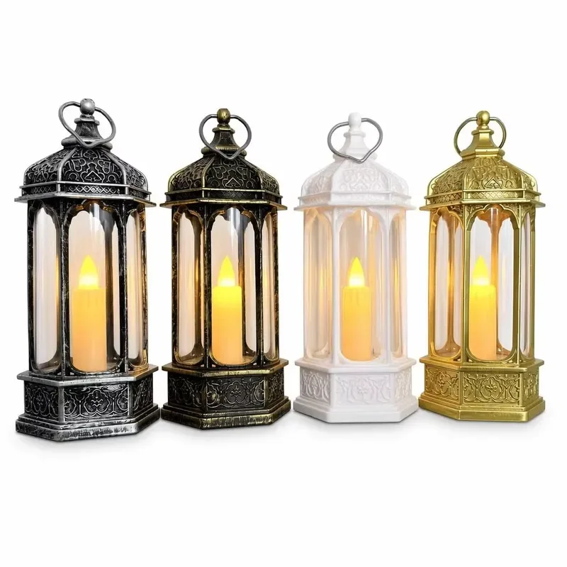 for Wholesale Plastic LED Mini Candle Lanterns Windproof Battery Night Lights  Dining Table Ornaments Christmas Halloween