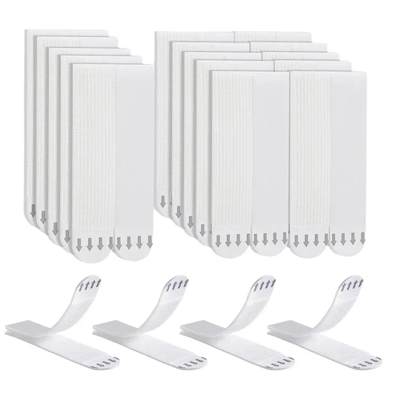 4/12Pairs Picture Hanging Strips Frame Heavy Duty Adhesive Hook and Loop Mounting Tapes Damage Free No Nails Picture Hanger