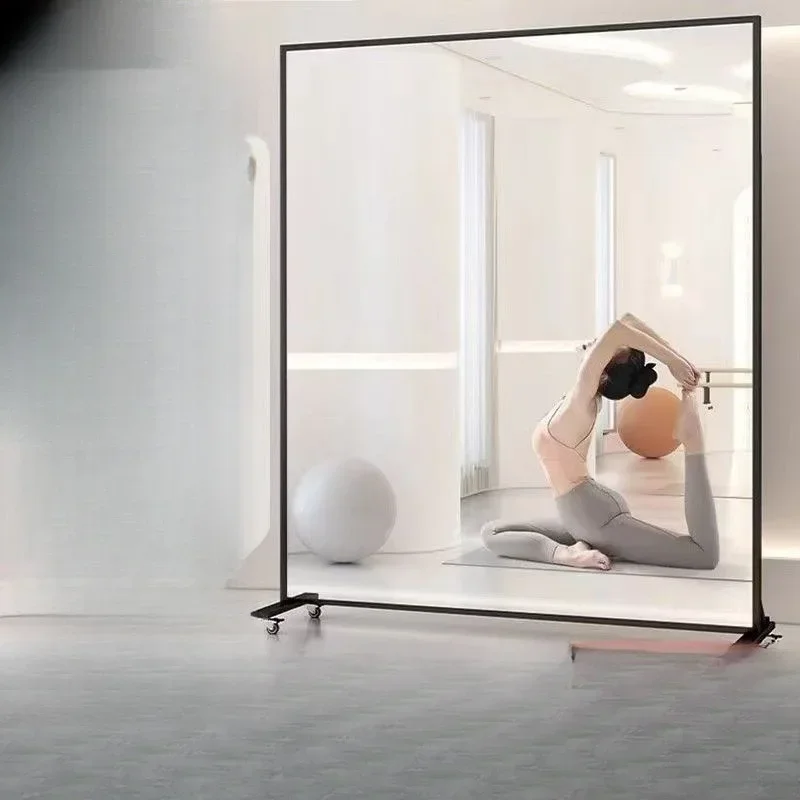 

Movable dance, full-length mirror, home use, full body landing, yoga, fitness, practice room, large mirror with wheels