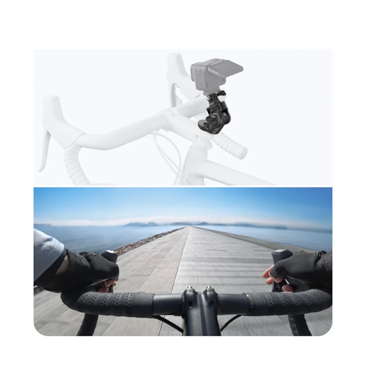 AAA04R Bike Mount Set for Insta360 X3, X4, Ace - Removable Cover, Easy Installation, Durable Bracket