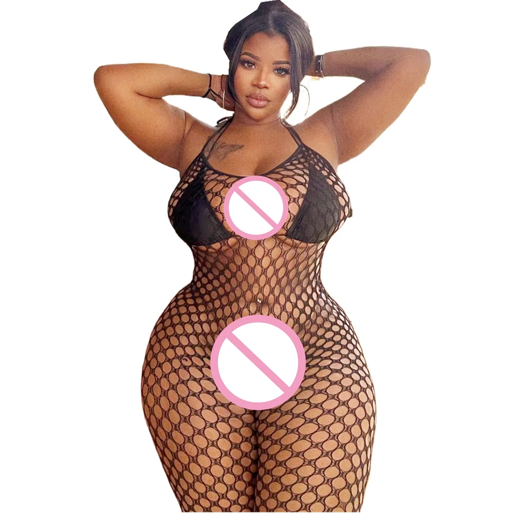 Adult Couples Exotic Onesie Costume Set See through Mesh Full Body Stocking Sex…