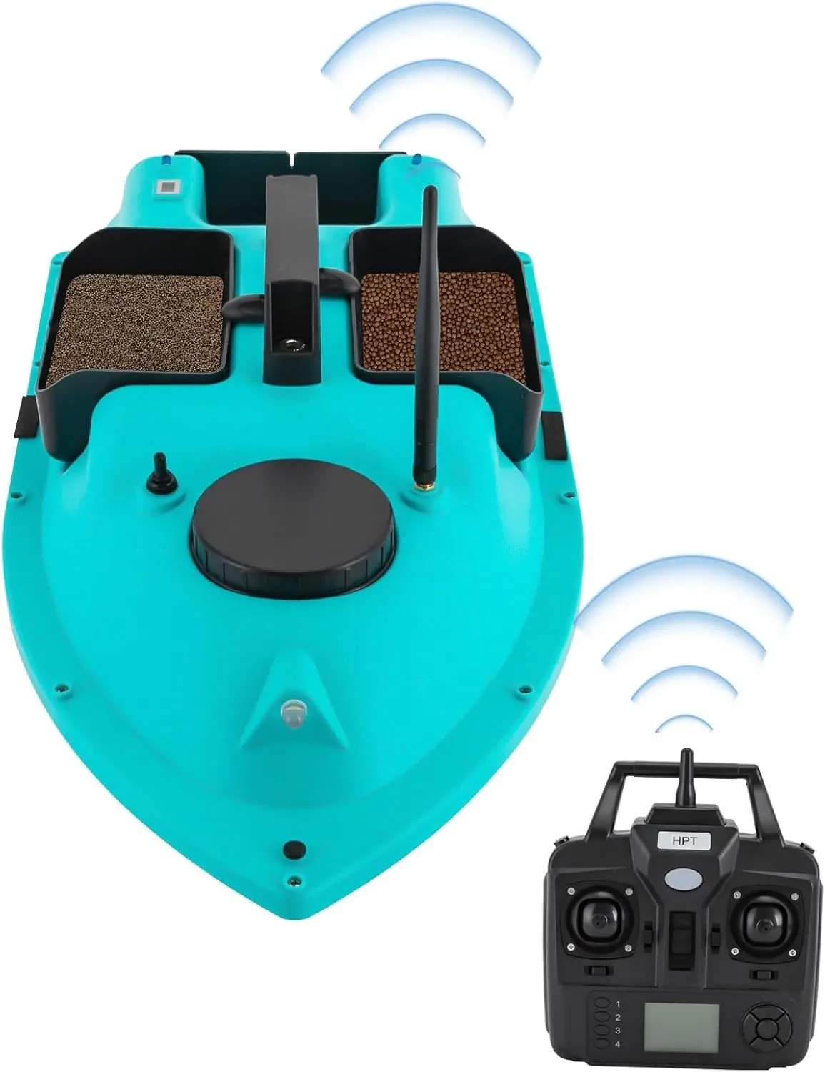 Bait with GPS Bait 5200Mah RC Bait 1968Ft Remote Control Range RC Fishing with Route Calibration Load 4.4 Lb