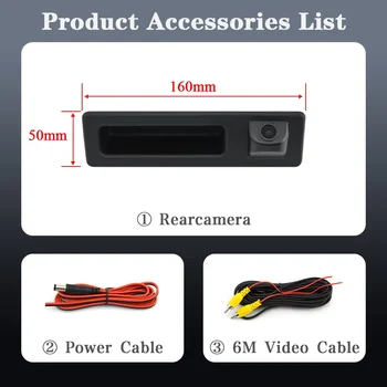 AUTOTOP 適用於BMW 5 系列 F10 F11 3 系列 F30 F31 F32 X3 F25 X4 F26 X5 F15 的汽車後視攝像頭,帶倒車後備箱把手和停車輔助線 8 最佳銷售 BMWF30倒車攝影機 - №6