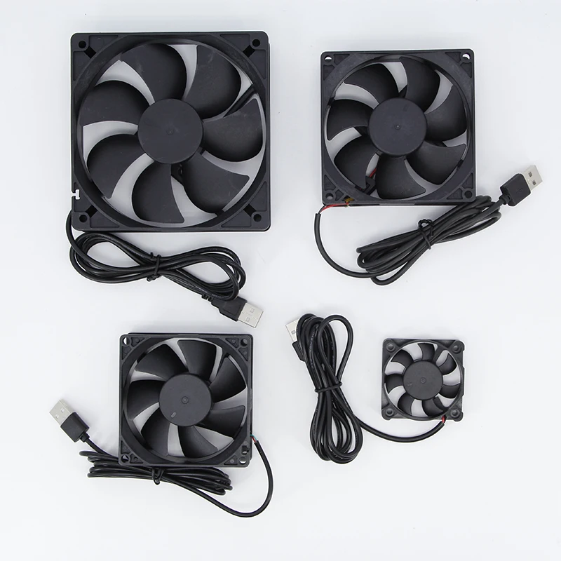 5V USB Router Fan TV Box Cooling Case 80mm 90mm 120mm 50mm PC DIY Cooler Desktop Fan