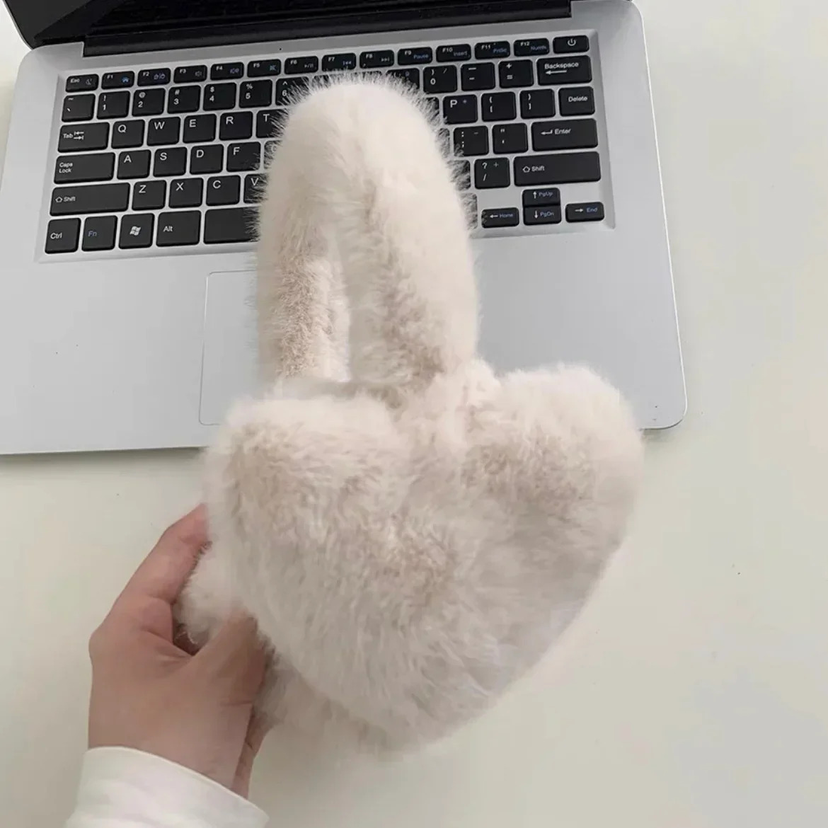 Y2k Корейские женские кавайные розовые наушники с сердечками, зимние теплые утолщенные японские наушники JK для защиты ушей, велосипедные наушники, аксессуары