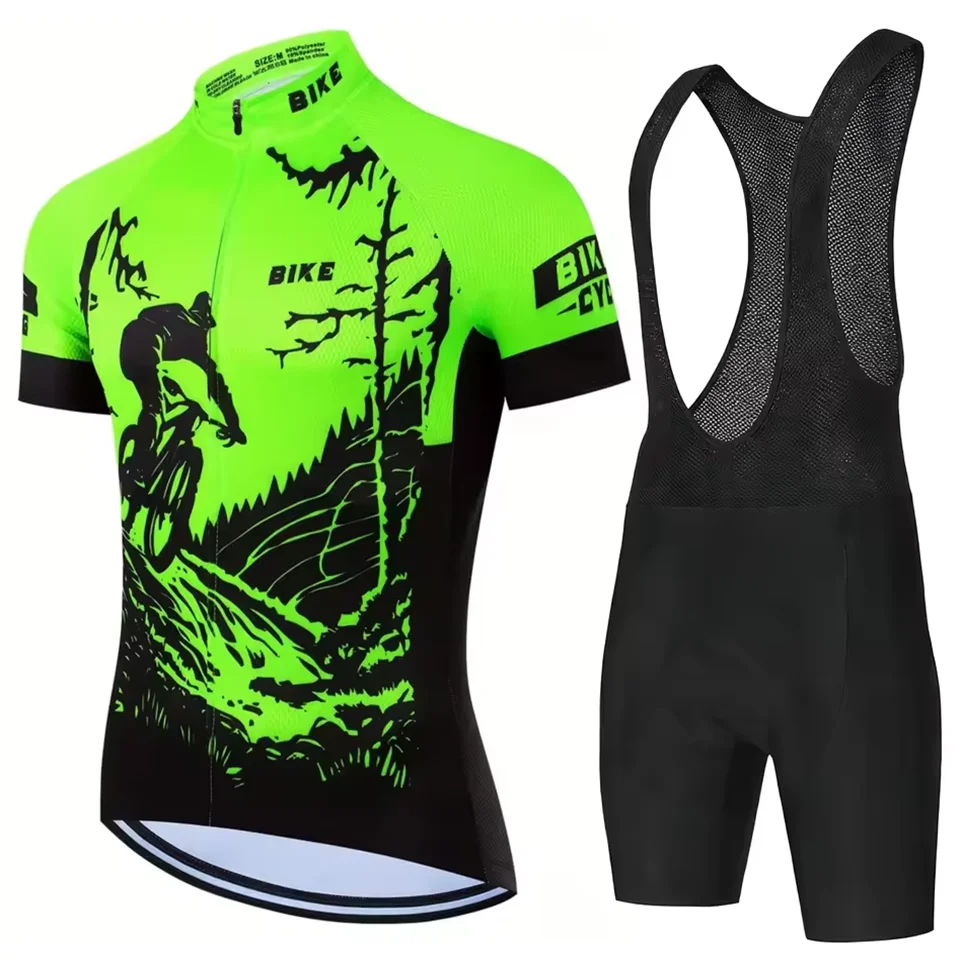 2026 Sommer-Radtrikot-Set für Herren in Leuchtfarben MTB Kurzarm-Radkleidung Mountainbike-Bekleidung Ropa Ciclismo Uniform – Detail 5