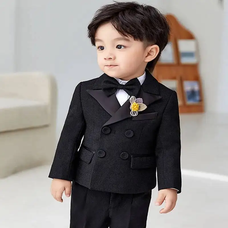 Children's Halloween Cosplay Suit Costume Set Flower Girl 2023 Three Piece Set Handsome British Small Suit Boys' Baby Dress