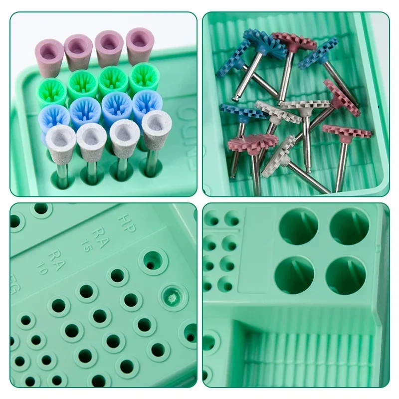 96-Hole Endodontic Instrument Box for High Temperature and Pressure Sterilization and Storage of Dental Burs, Root Canal Files