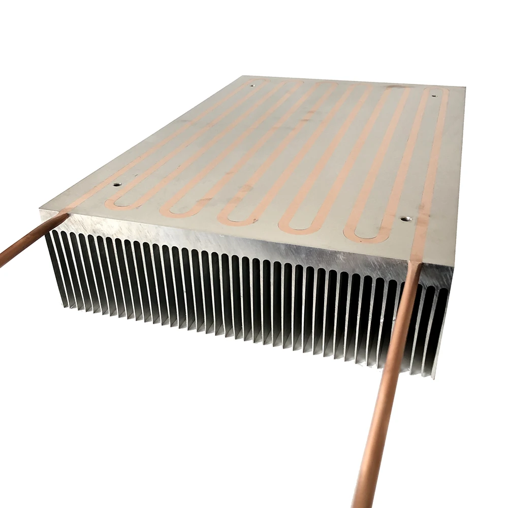 High power forced air + water-cooled aluminum radiator 260 (W) * 80 (H) * 400 (L) mm copper tube water-cooled radiator
