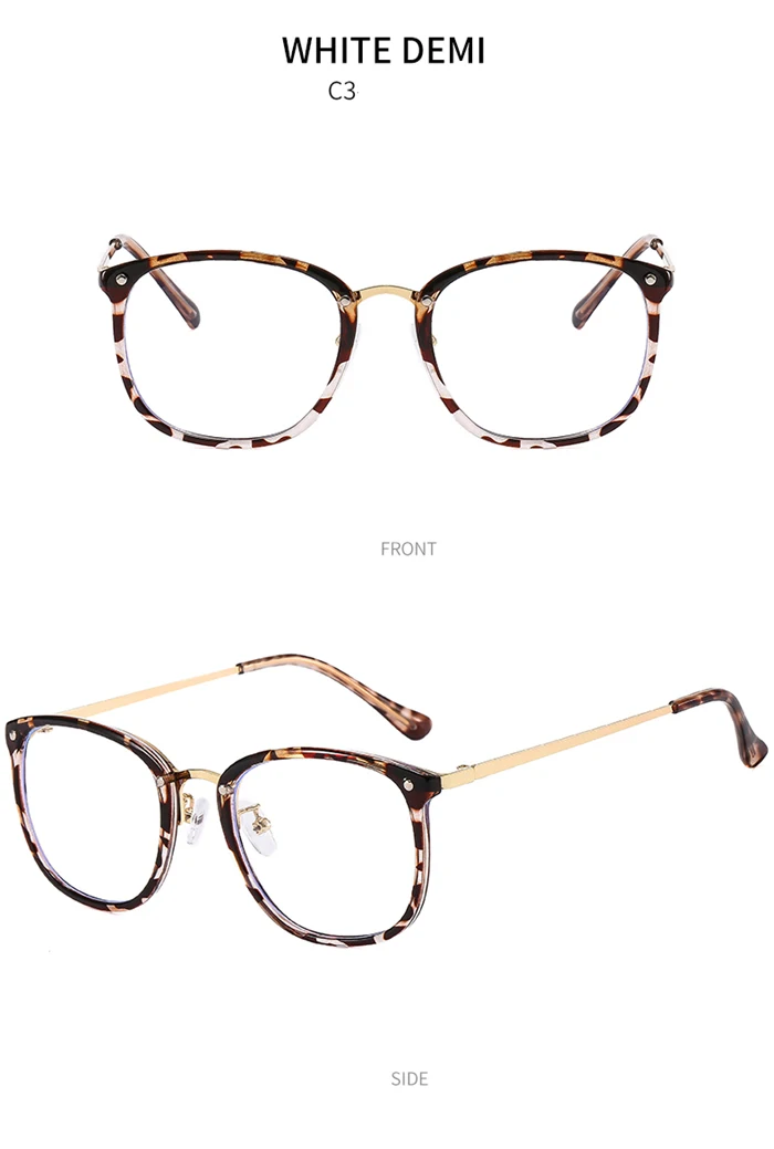 Blaulicht blockierende ovale Brille für die kurzsichtige photo chrome Myopie-Brille mit Leoparden rahmen-0,5-0,75 bis-6 – Detail 12