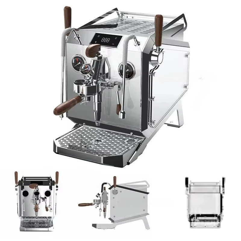 One Group Table  Entry Level Commercial Stainless Steel Semi-Automatic Espresso Coffee Maker 9 Bar Pressure Coffee Shop Home