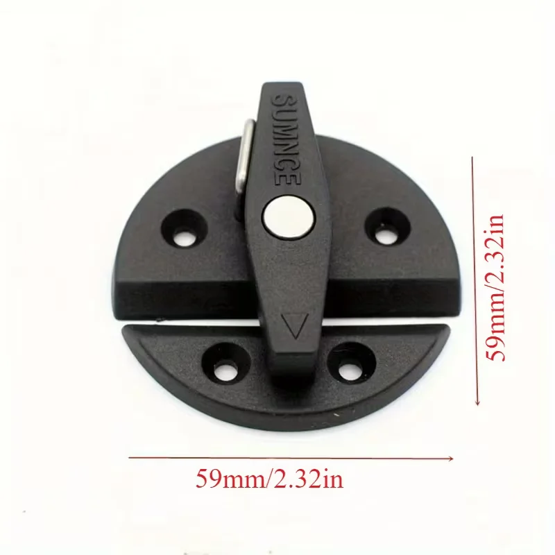 1 قطعة الثقيلة الأسود RV قفل الحمام النايلون دوامة قفل مع مشبك أمان للمعسكر متنقل RV أبواب خزائن الحمامات #6