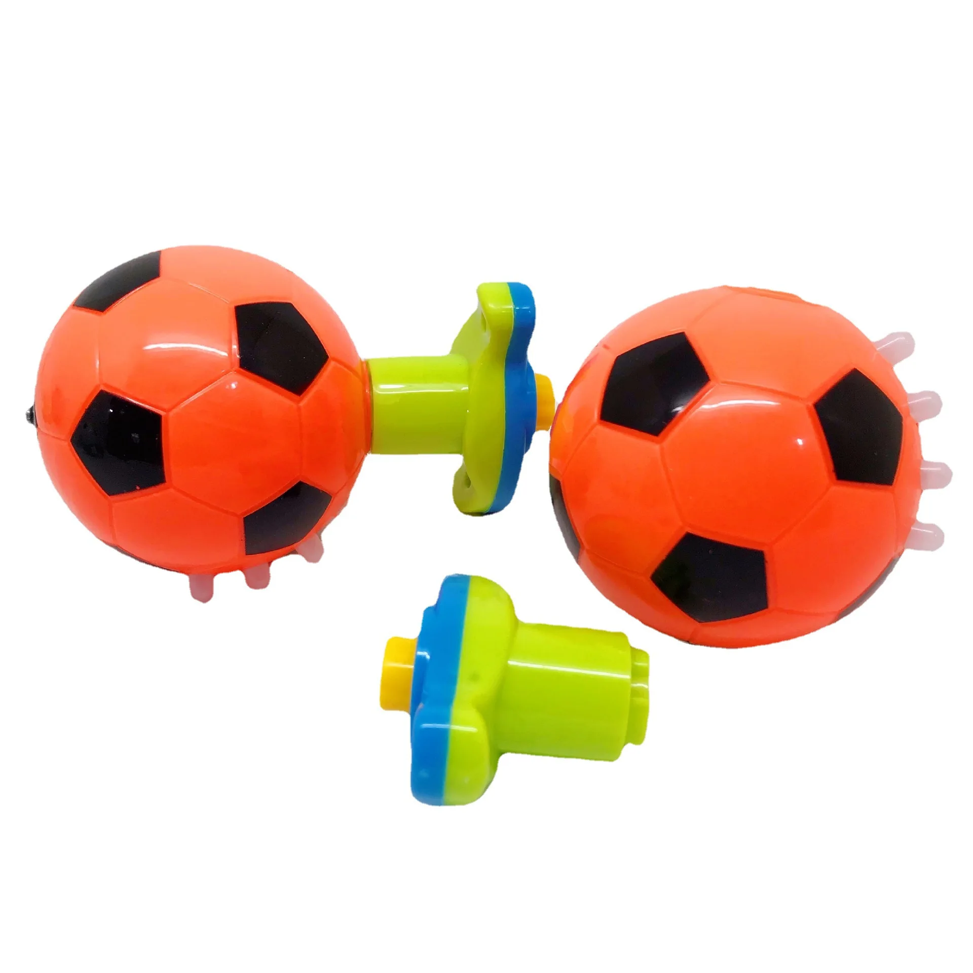 Pelota de fútbol giratoria multicolor con música ligera, divertido que emite luz juguete, novedad