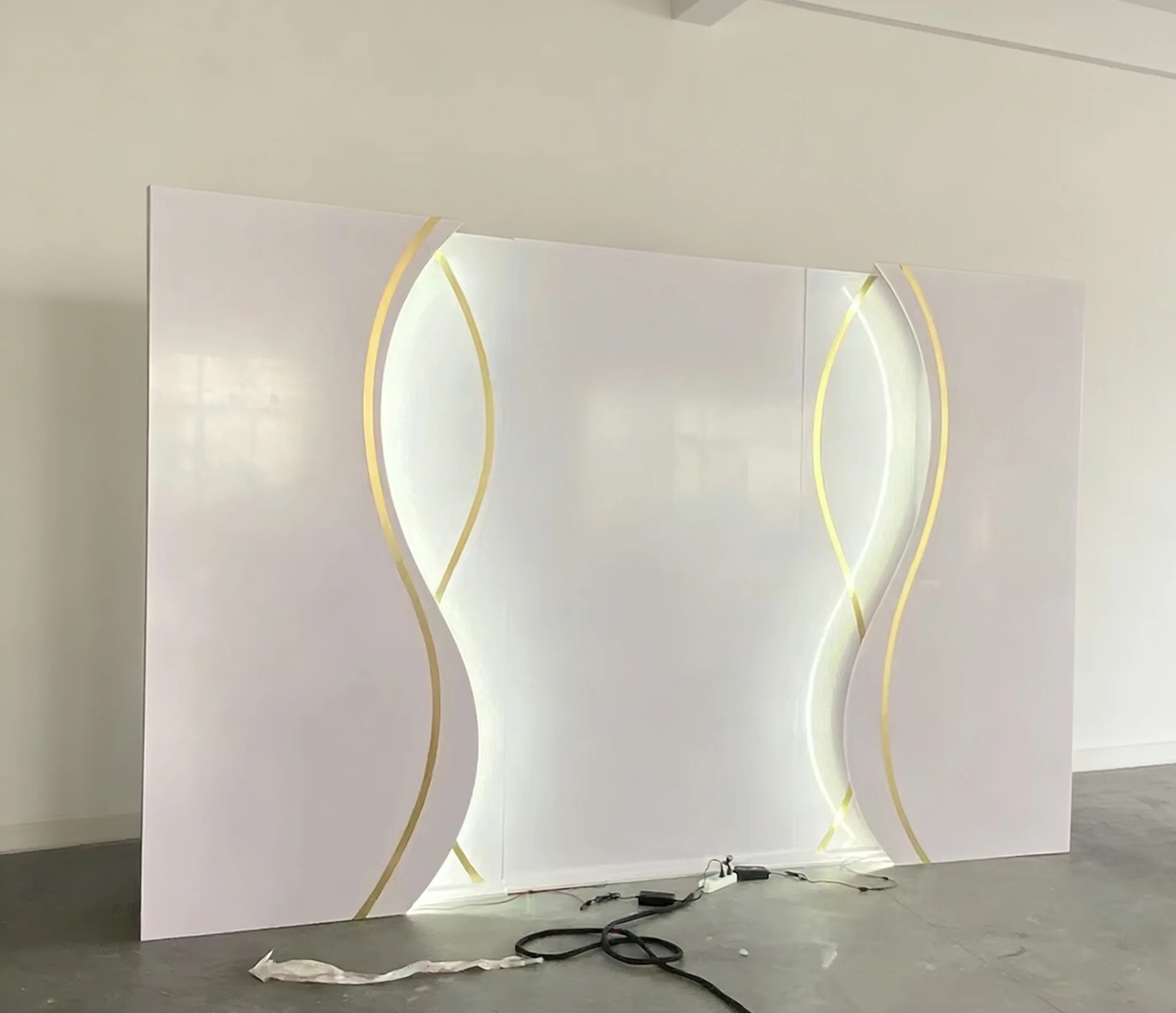 

Hot Selling Led Creative PVC Birthday Party Decor Buley Backdrop 4th of july decorations