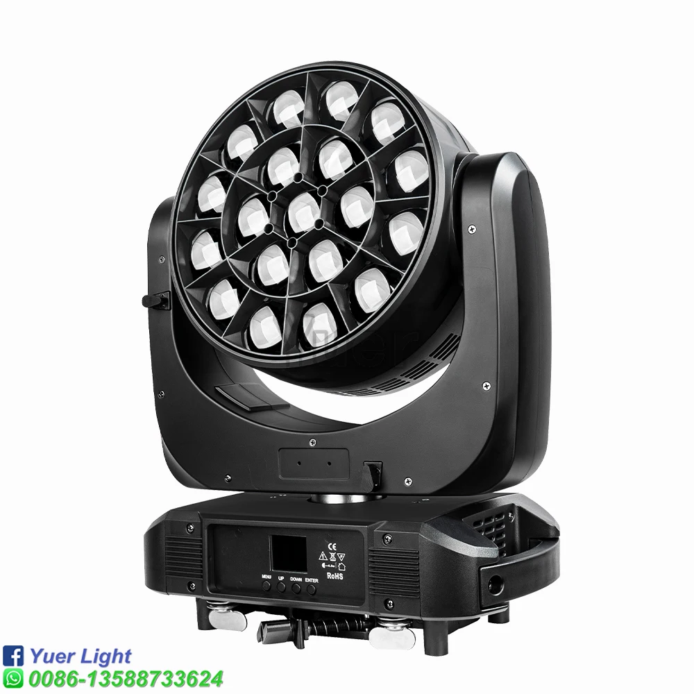 NEW High Qualit 19x40W Wash Beam Zoom LED Moving Head Lighting Professional Stage Equipment DJ Projector Disco Ball Party Stage