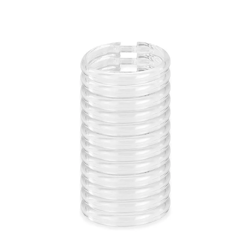 O-Shape Drapery Rings 12 pcs, Waterproof Rust Proof, Easy Snap-On Closure, for Moisture Environment, Multipurpose