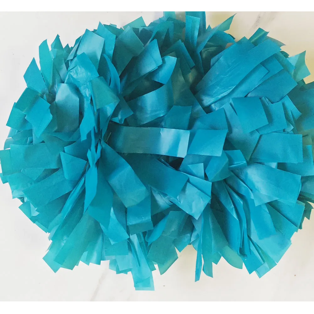 

Cheerleader Pom Pom Plastic, Lake Blue, Custom Size and Color, Baton Handle, 1 Pc