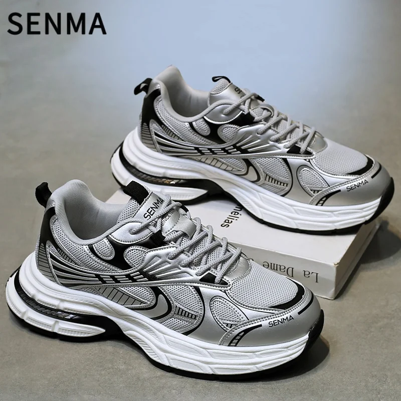 

SENMA Mens Running Shoes Walking Tennis Sneakers Fashion Couple Casual Sports Shoes Lightweight Elastic Wear Resistant Sneakers
