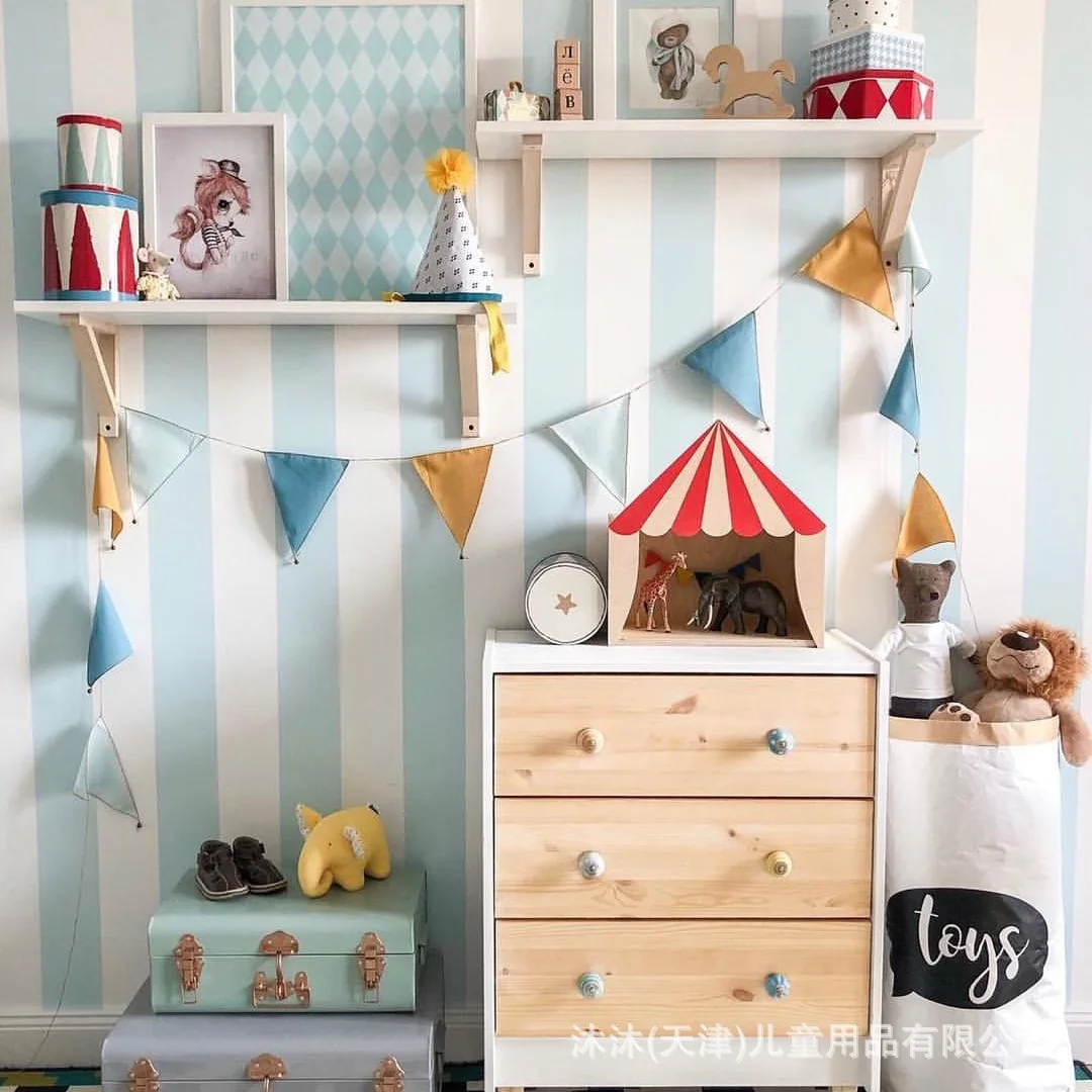 Classic Bunting Princess Room Tent Pendant Party Decoration Background Latte Bells Flag view 2