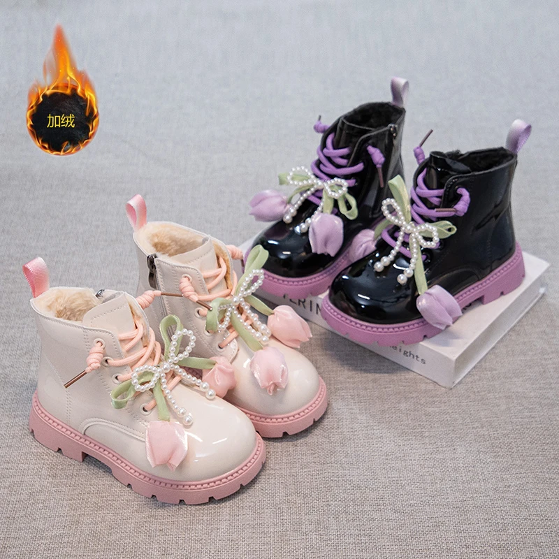 2025 nouveau automne filles bottines enfants chaussures courtes mode Design mignon enfants décontracté quotidien marche Sneaker filles chaussures