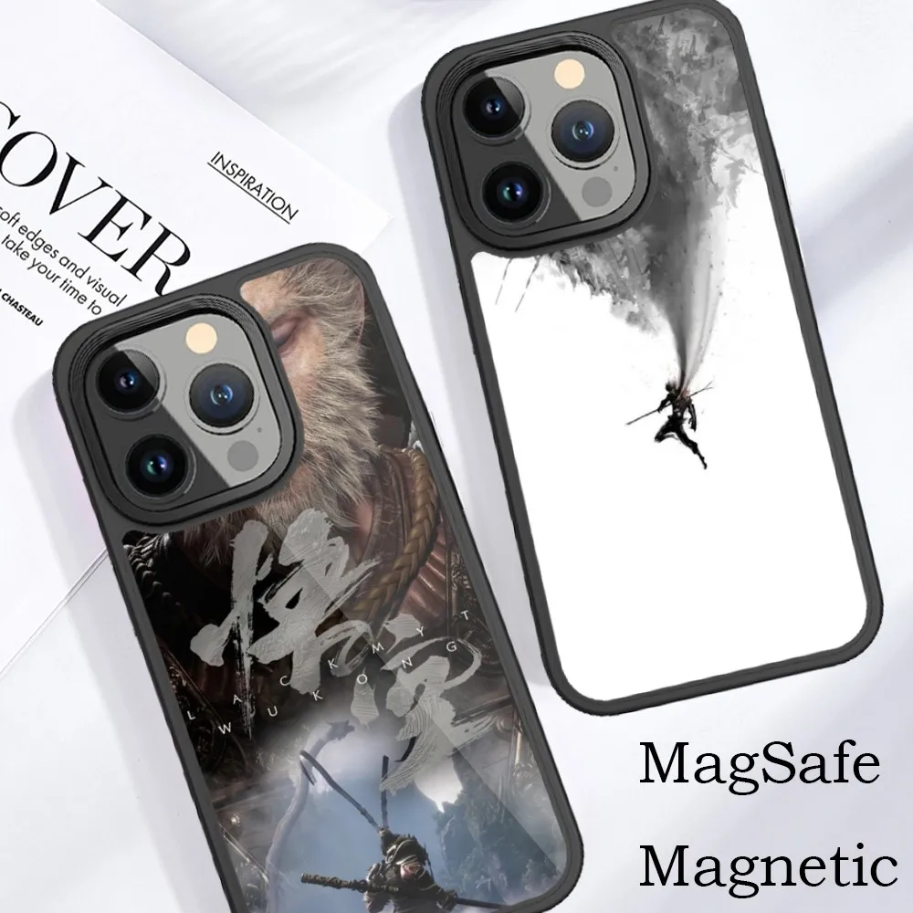 Black Myth Wukong Game Phone Case For iPhone 15 14 13 12 11 Pro Max Plus Magnetic for Macsafe Cases Cover