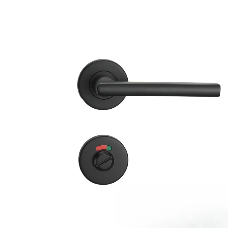 

Toilet door lock, bathroom bathroom unmanned, red and green partition stainless steel split indicator lock