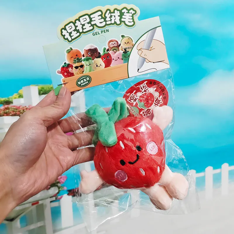 

Writable, adorable plush fruit and vegetable squeeze pens, plush toys, hanging decorations, cartoon bags, accessories,figurines