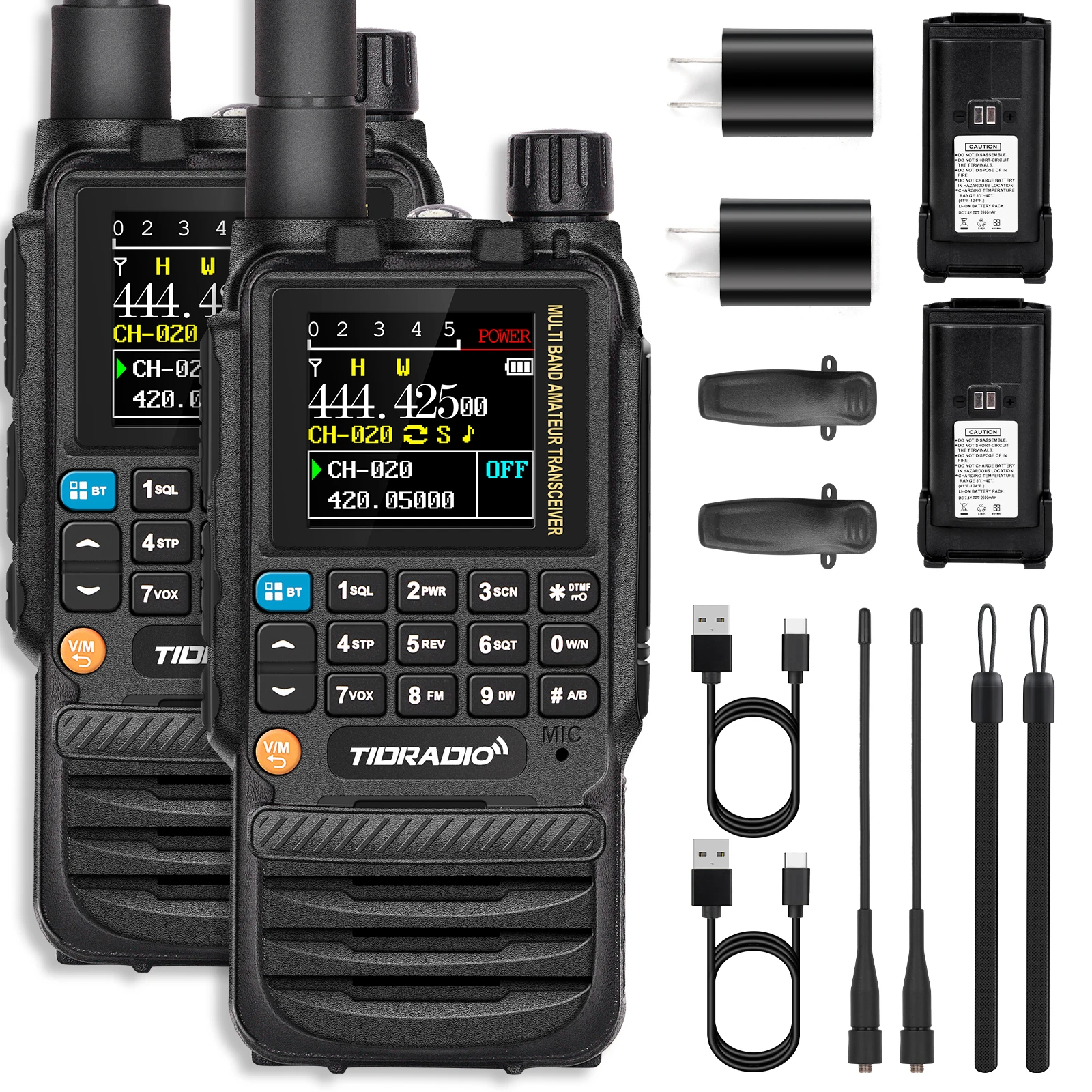 

2PCS TIDRADIO H3 Walkie Talkies Long Range Wireless Programming Air Band Tow Way Ham Radio Wireless Set Portable Radio