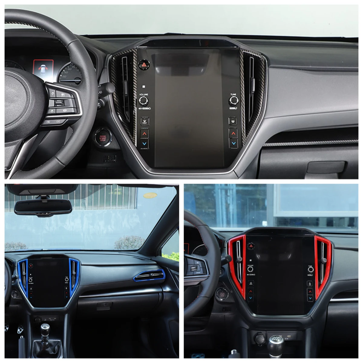 adesivo-in-fibra-di-carbonio-abs-rosso-e-blu-per-subaru-wrx-levorg-crosstrek-2022-2025-copertura-decorativa-per-controllo-centrale-e-bocchette-di-ventilazione