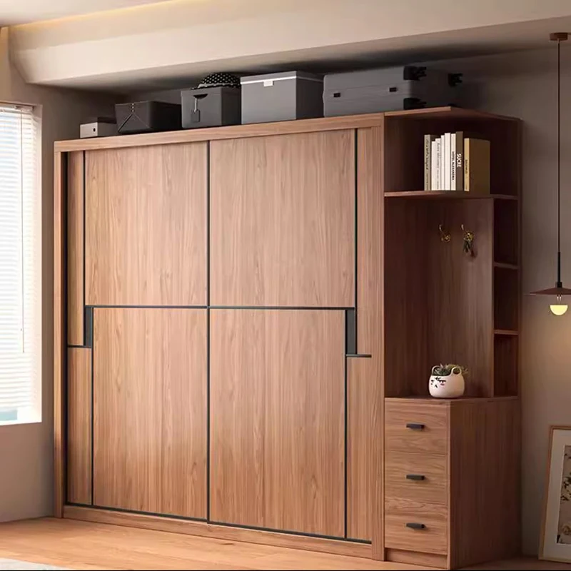 Armadio espositivo in legno Cassetti in tessuto Vestiti Camera da letto Guardaroba Moderno salvaspazio modulare Indossabile da giardino Ropero Mobili per la casa