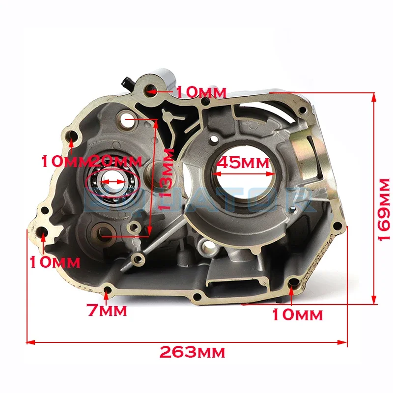 motorcycle parts Lifan LF 125cc Engine parts Left Engine Cover Crank Case Crankcase For LF 125CC Dirt Pit Bike Engine Parts