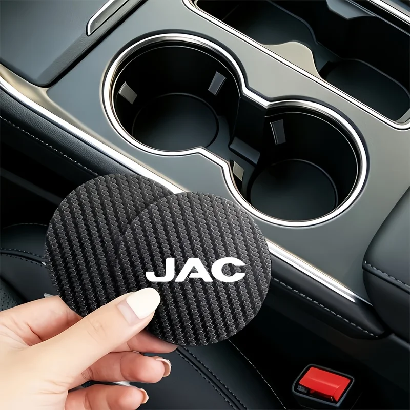 2pcs Car Mounted Water Cup Cushion Interior Anti Slip Pad for JAC Refine J3 J4 J7 JS2 JS3 JS4 KR1 S2 S3 S4 S5 S7 Vapour T8