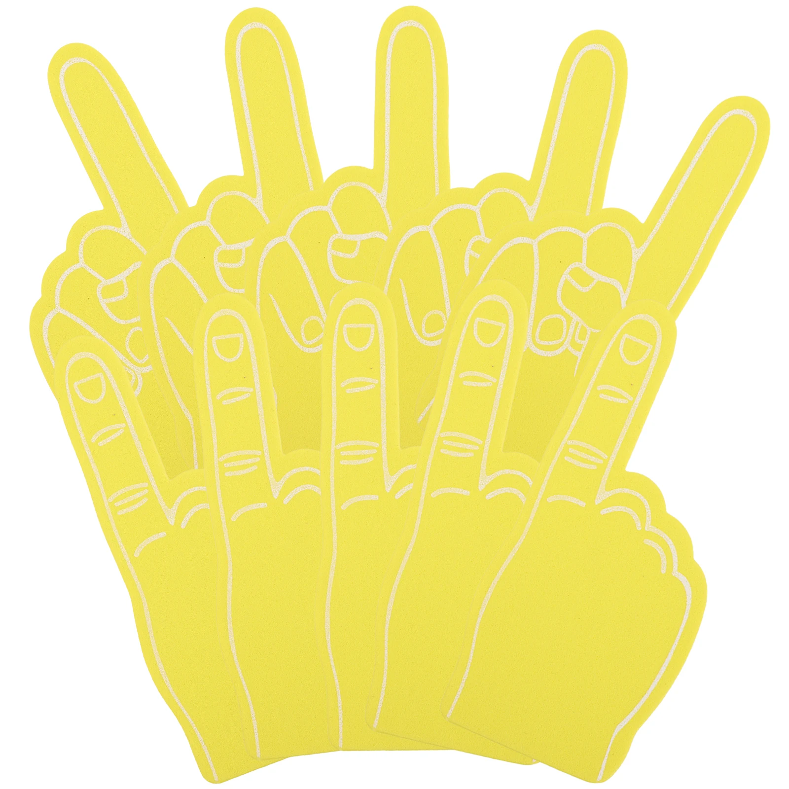 12 Pcs EVA Foam Finger Cots Sports Accessories Basketball Football Party Props Group Spirit Items Cheerleading Noisemakers