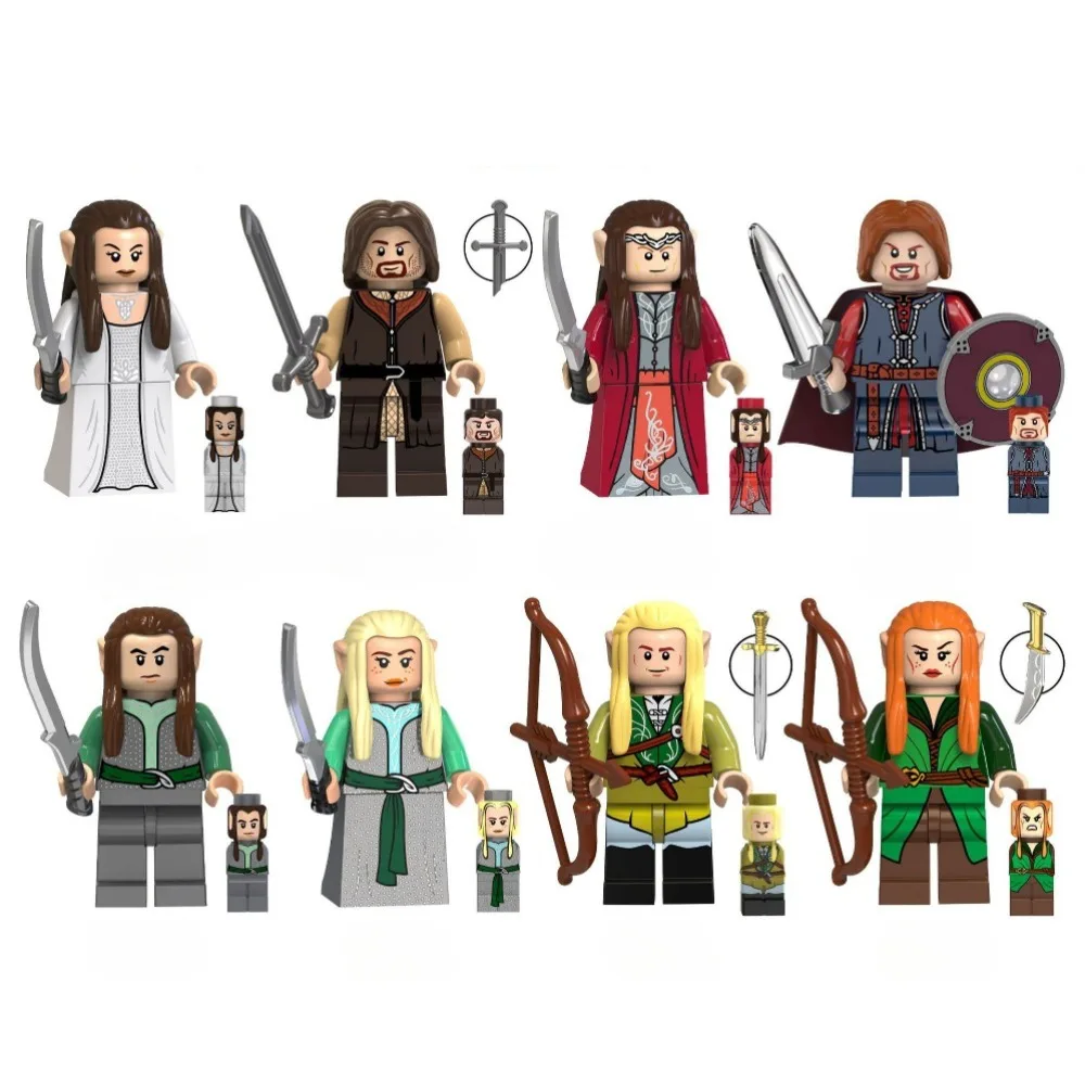 

The Lord of The Rings Building Blocks Fantasy Film Popular Character Legolas Aragorn Elrond Exquisite Compact Mini Assembly Toy