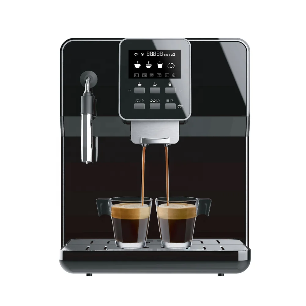 Cappuccino automático comercial latte macchiato café feijão para copo máquina de café expresso com moedor