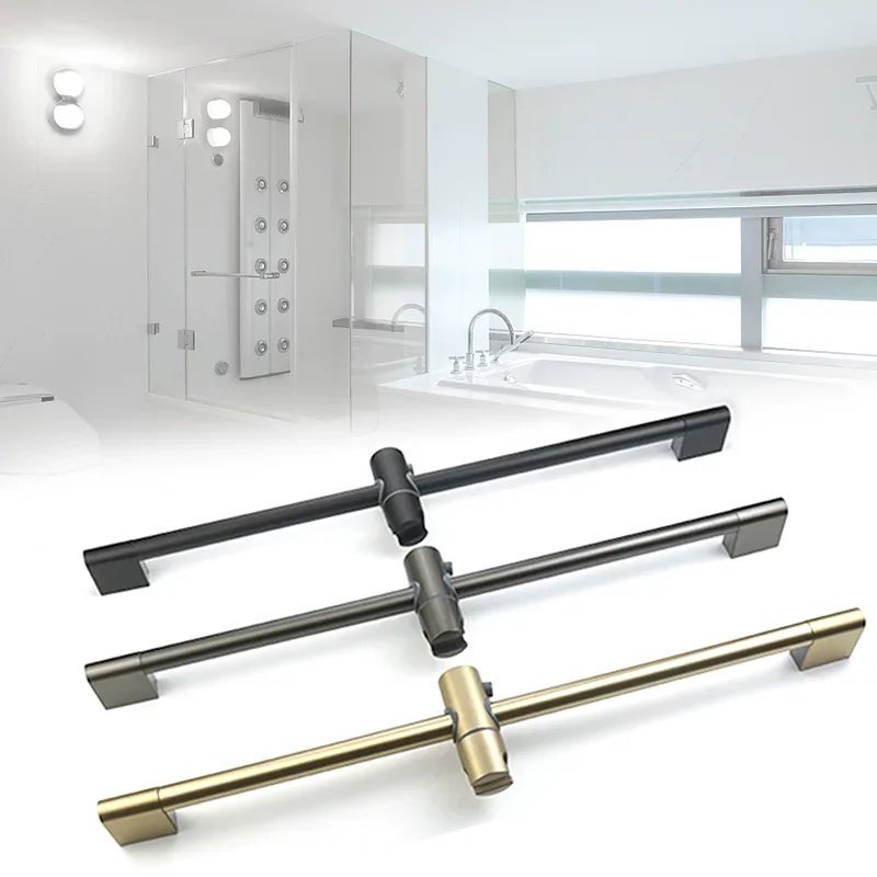 Adjustable Slide Shower Bar Bath Shower Riser Sliding Bar Chrome Black White Grey Rose Gold Stainless Steel Bathroom Fixtures